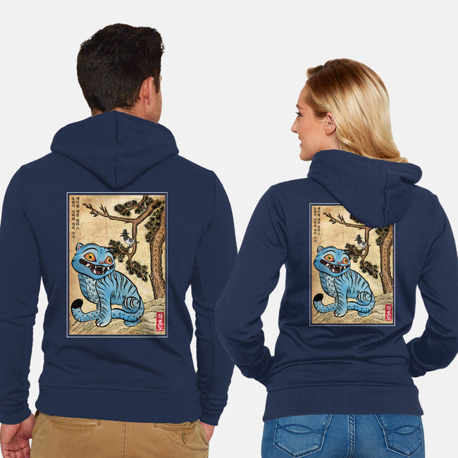 The Tiger And The Magpie-Unisex-Zip-Up-Sweatshirt-DrMonekers