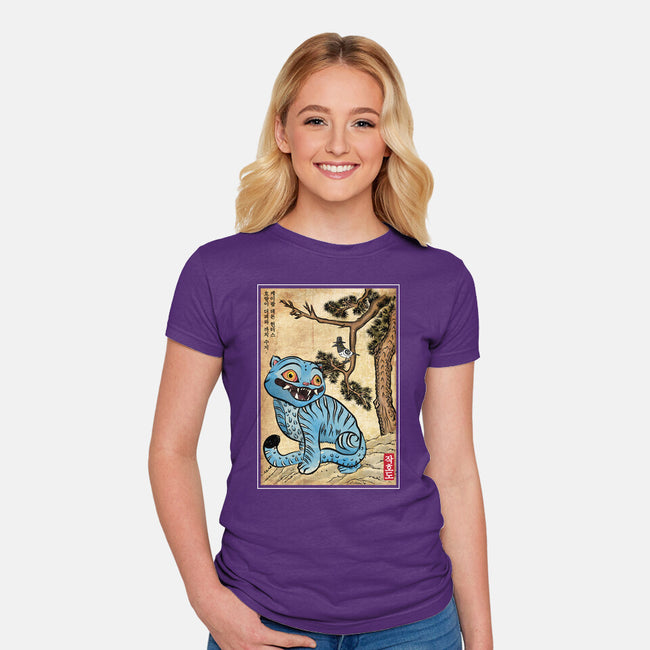 The Tiger And The Magpie-Womens-Fitted-Tee-DrMonekers