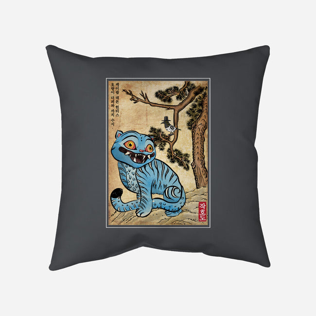 The Tiger And The Magpie-None-Removable Cover w Insert-Throw Pillow-DrMonekers