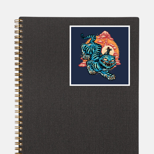 The Glowing Tiger-None-Glossy-Sticker-glitchygorilla