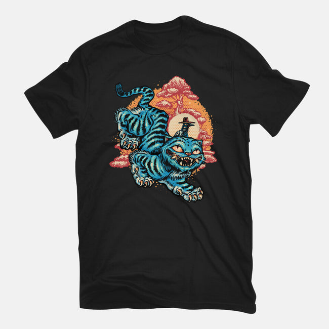 The Glowing Tiger-Womens-Basic-Tee-glitchygorilla