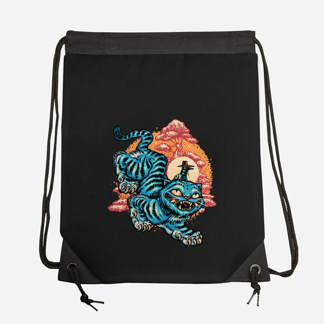The Glowing Tiger-None-Drawstring-Bag-glitchygorilla