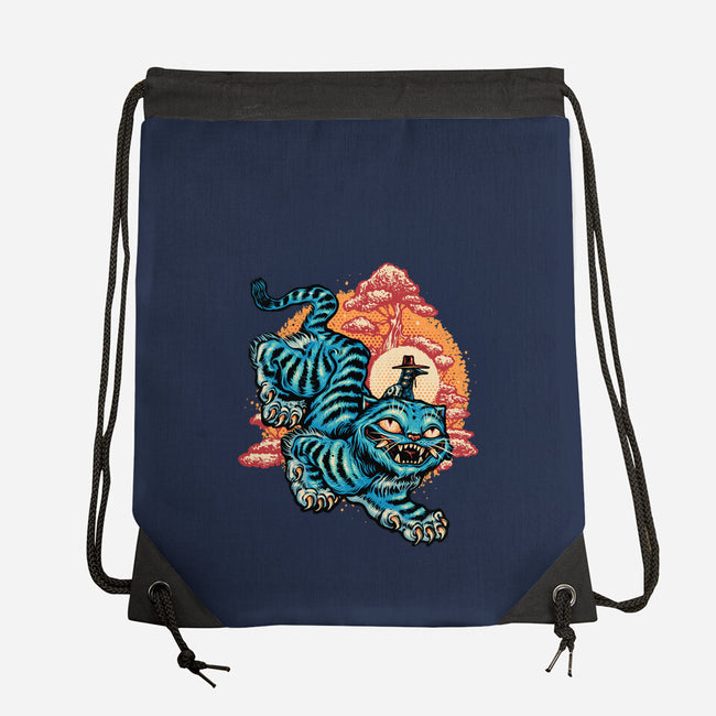 The Glowing Tiger-None-Drawstring-Bag-glitchygorilla