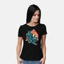 The Glowing Tiger-Womens-Basic-Tee-glitchygorilla