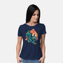 The Glowing Tiger-Womens-Basic-Tee-glitchygorilla