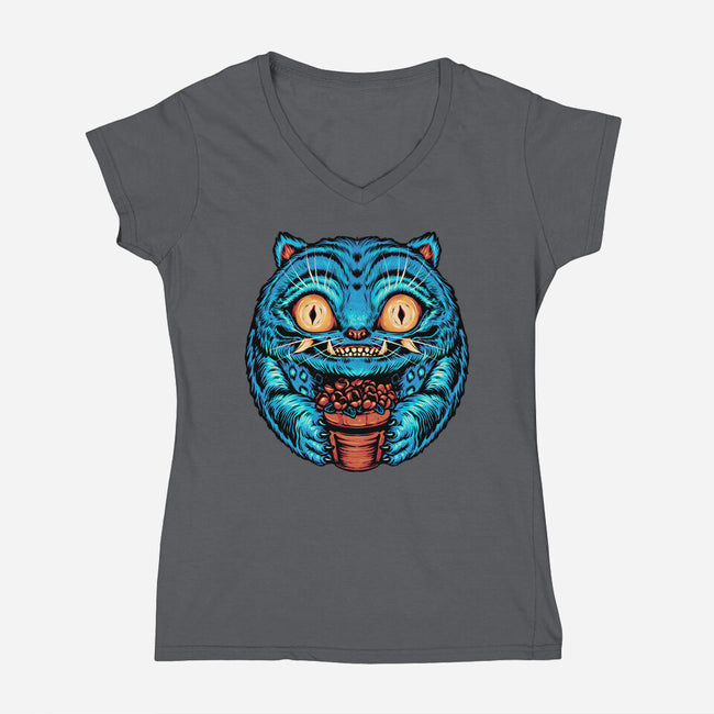 Stay Super Natural-Womens-V-Neck-Tee-glitchygorilla