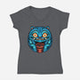Stay Super Natural-Womens-V-Neck-Tee-glitchygorilla