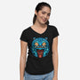 Stay Super Natural-Womens-V-Neck-Tee-glitchygorilla