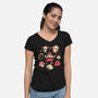 Haunted Kingdom-Womens-V-Neck-Tee-Arigatees