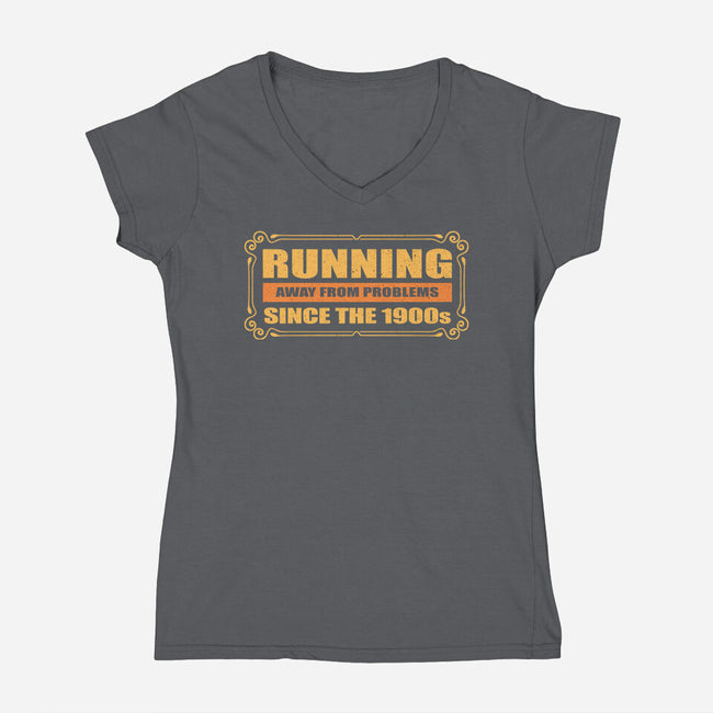 Running Since 1900s-Womens-V-Neck-Tee-erion_designs
