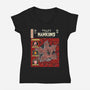 Tales From Hawkins 1-Womens-V-Neck-Tee-Green Devil