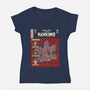 Tales From Hawkins 1-Womens-V-Neck-Tee-Green Devil