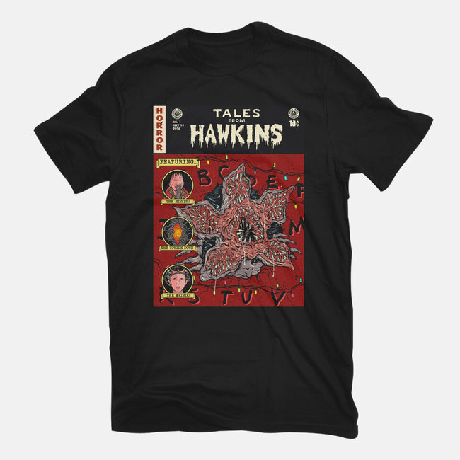 Tales From Hawkins 1-Womens-Fitted-Tee-Green Devil