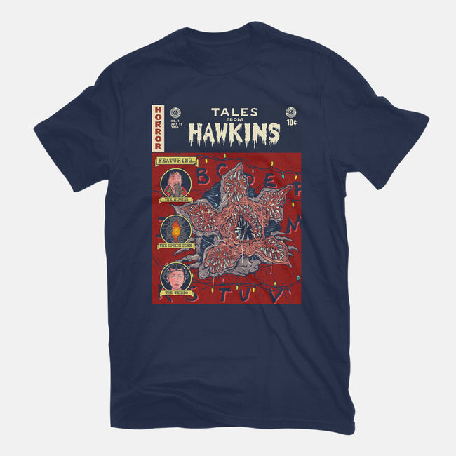 Tales From Hawkins 1-Womens-Fitted-Tee-Green Devil