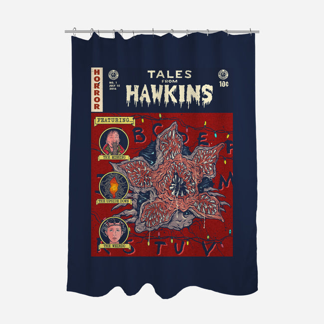 Tales From Hawkins 1-None-Polyester-Shower Curtain-Green Devil
