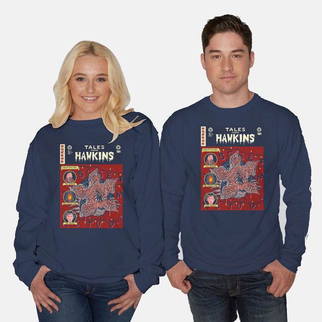 Tales From Hawkins 1-Unisex-Crew Neck-Sweatshirt-Green Devil