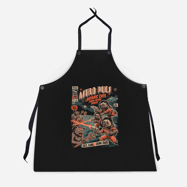 Astro Pugs-Unisex-Kitchen-Apron-eduely