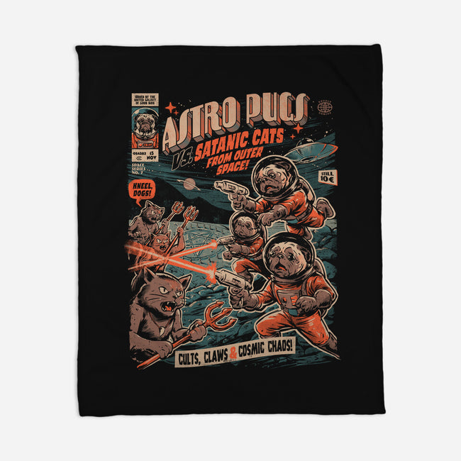Astro Pugs-None-Fleece-Blanket-eduely