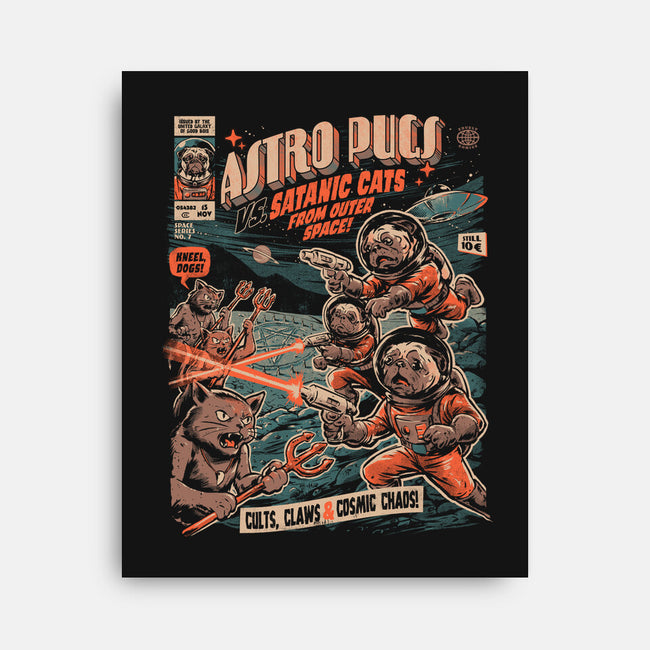 Astro Pugs-None-Stretched-Canvas-eduely