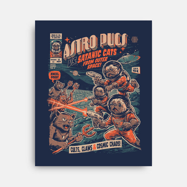 Astro Pugs-None-Stretched-Canvas-eduely