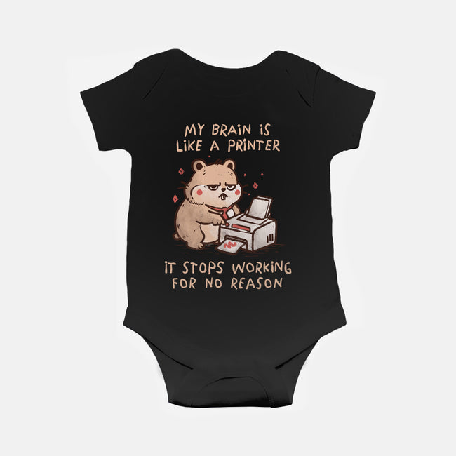 My Brain Is Like A Printer-Baby-Basic-Onesie-koalastudio