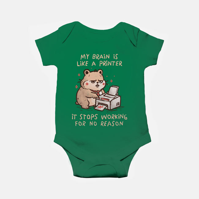 My Brain Is Like A Printer-Baby-Basic-Onesie-koalastudio