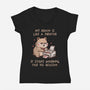 My Brain Is Like A Printer-Womens-V-Neck-Tee-koalastudio