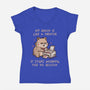 My Brain Is Like A Printer-Womens-V-Neck-Tee-koalastudio