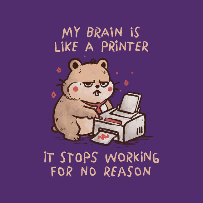 My Brain Is Like A Printer-None-Fleece-Blanket-koalastudio