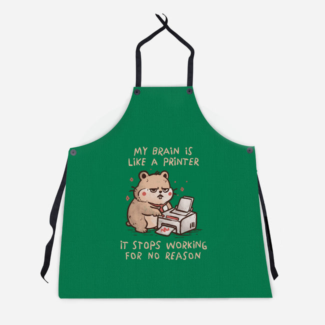 My Brain Is Like A Printer-Unisex-Kitchen-Apron-koalastudio