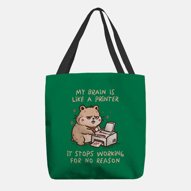 My Brain Is Like A Printer-None-Basic Tote-Bag-koalastudio