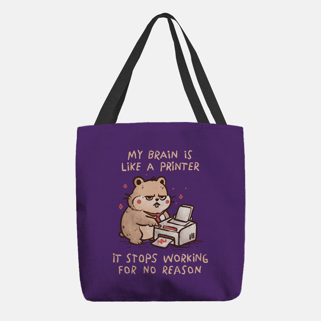 My Brain Is Like A Printer-None-Basic Tote-Bag-koalastudio