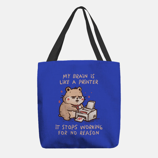 My Brain Is Like A Printer-None-Basic Tote-Bag-koalastudio
