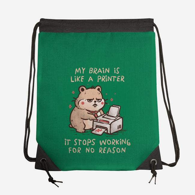 My Brain Is Like A Printer-None-Drawstring-Bag-koalastudio
