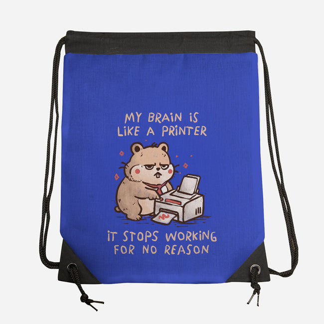 My Brain Is Like A Printer-None-Drawstring-Bag-koalastudio