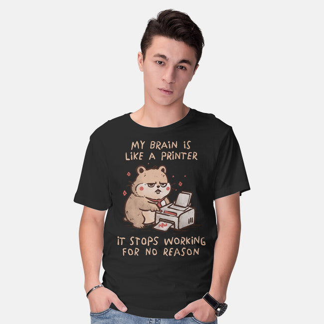 My Brain Is Like A Printer-Mens-Basic-Tee-koalastudio