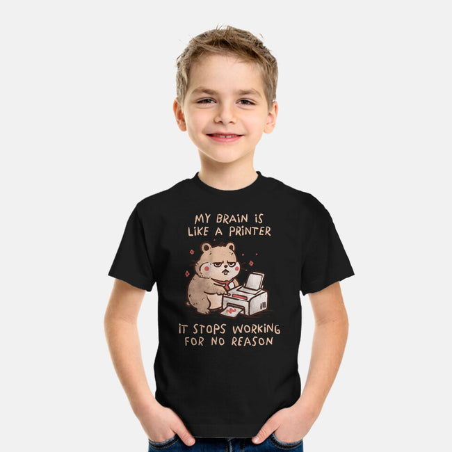 My Brain Is Like A Printer-Youth-Basic-Tee-koalastudio