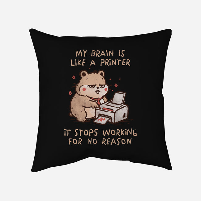 My Brain Is Like A Printer-None-Removable Cover w Insert-Throw Pillow-koalastudio