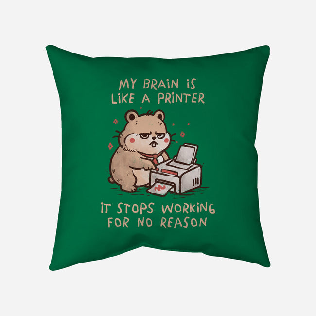 My Brain Is Like A Printer-None-Removable Cover w Insert-Throw Pillow-koalastudio