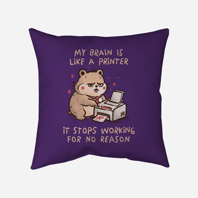 My Brain Is Like A Printer-None-Removable Cover w Insert-Throw Pillow-koalastudio