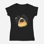 Cute Candy Corn Bat-Womens-V-Neck-Tee-xMorfina