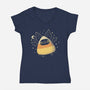 Cute Candy Corn Bat-Womens-V-Neck-Tee-xMorfina