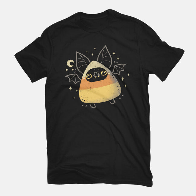 Cute Candy Corn Bat-Womens-Fitted-Tee-xMorfina