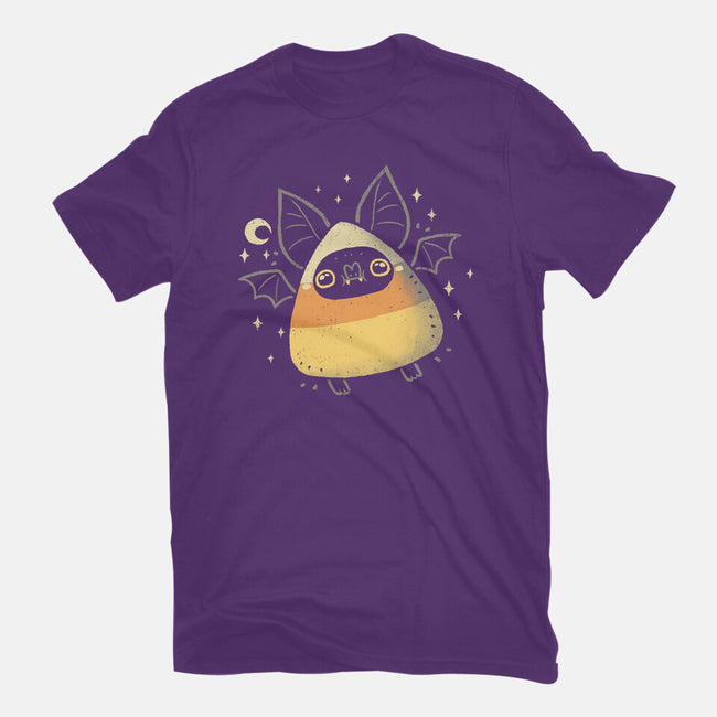 Cute Candy Corn Bat-Womens-Fitted-Tee-xMorfina