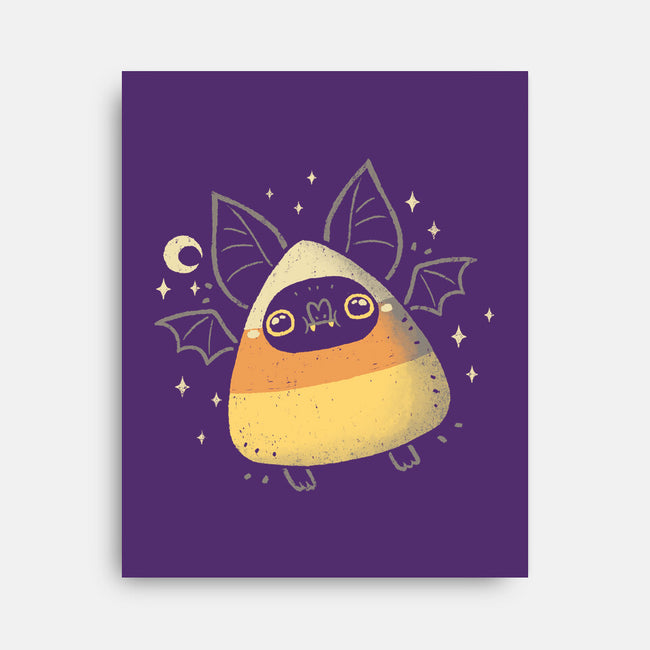 Cute Candy Corn Bat-None-Stretched-Canvas-xMorfina