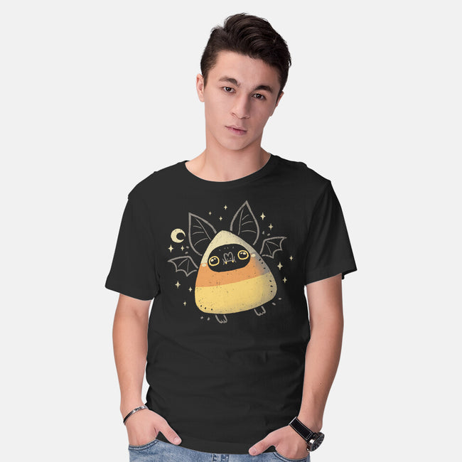 Cute Candy Corn Bat-Mens-Basic-Tee-xMorfina