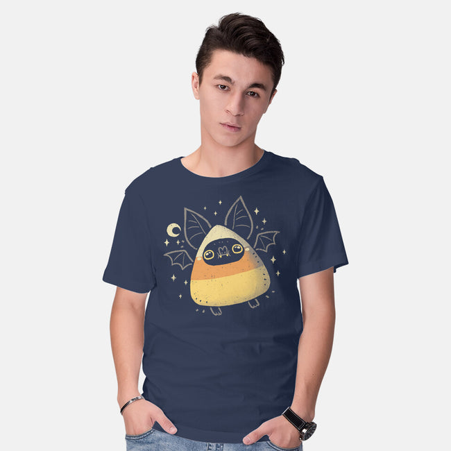 Cute Candy Corn Bat-Mens-Basic-Tee-xMorfina