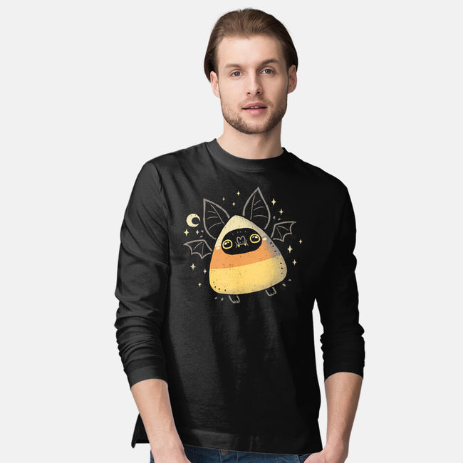 Cute Candy Corn Bat-Mens-Long Sleeved-Tee-xMorfina