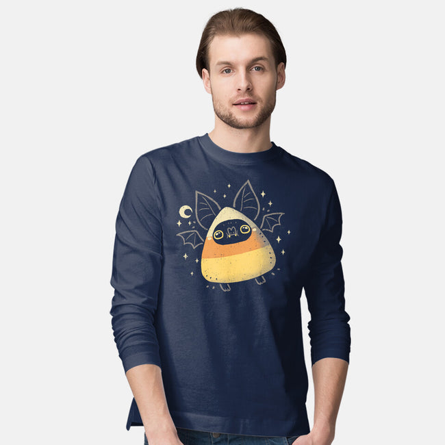 Cute Candy Corn Bat-Mens-Long Sleeved-Tee-xMorfina
