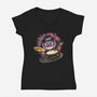 Shadow Rocker-Womens-V-Neck-Tee-glitchygorilla